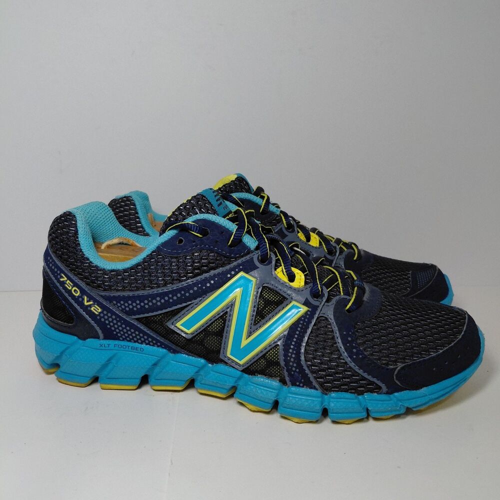 New Balance 750 V2 Women's Size 8 Blue/Yellow Athletic Walking Shoes